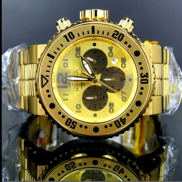 (FIRM PRICE)-1 IN STOCK-Invicta Gold Chronograph